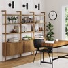 71.9" Nathan James Set of 3 Jasper Wood Fluted Bookshelf Brown - 2 of 4