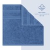 American Soft Linen 100% Cotton Turkish Luxury 4 Piece Washcloth Set, 13x13 inches Washcloth Hand Face Towels for Bathroom and Kitchen Washrags - 4 of 4