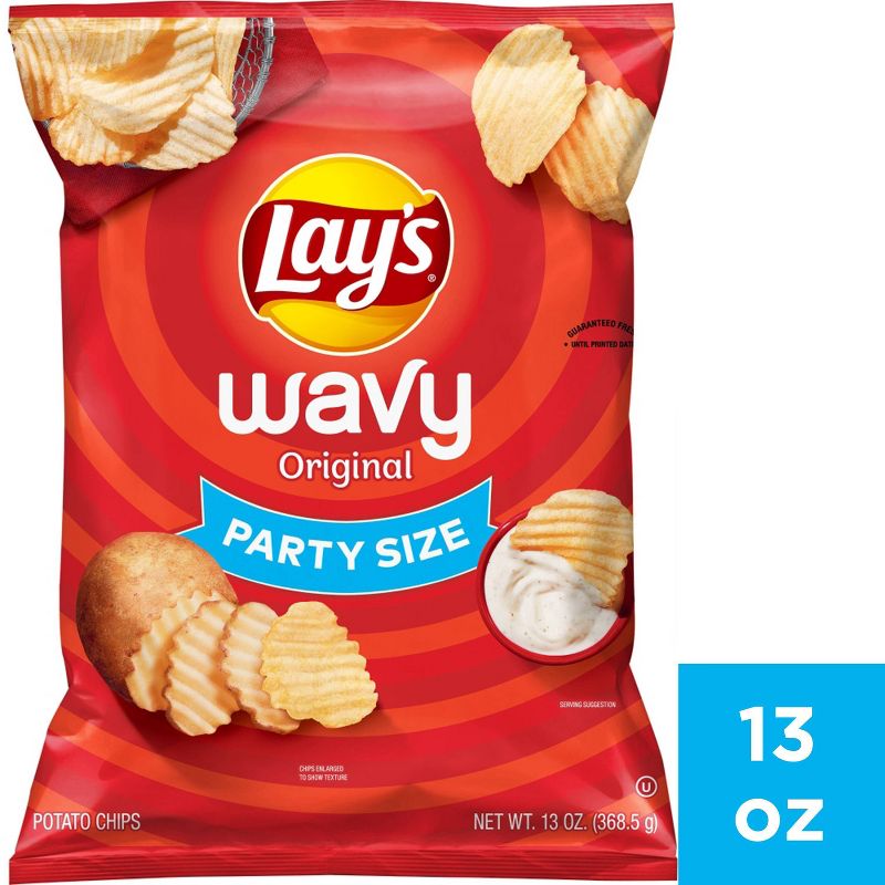 Lay&#39;s Wavy Original Potato Chips - 13oz, 1 of 5