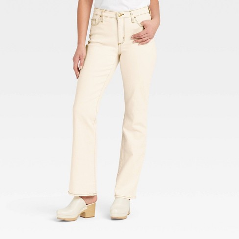 Women's High-rise Vintage Bootcut Jeans - Universal Thread™ Off-white 18 :  Target