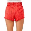 Women's The Roxi Shorts: Paper Bag Soft Denim Shorts - day + moon - 3 of 4