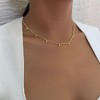 Adornia 14k Gold CZ Plated Droplet Curb Chain Necklace - 2 of 4
