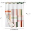 Americanflat 72x75 Hookless Shower Curtain - Abstract Pink Green Orange Shower Curtain with Sheer Panel, Snap-In Liner, and Grommets - 100% Polyester - 2 of 4