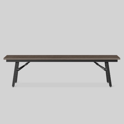 target black metal bench