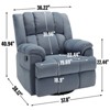 NicBex Swivel Recliner Chair Rocking Chair Reading Chair Armchair Comfy Chair in Fabric for Living Room, Bedroom - 3 of 4