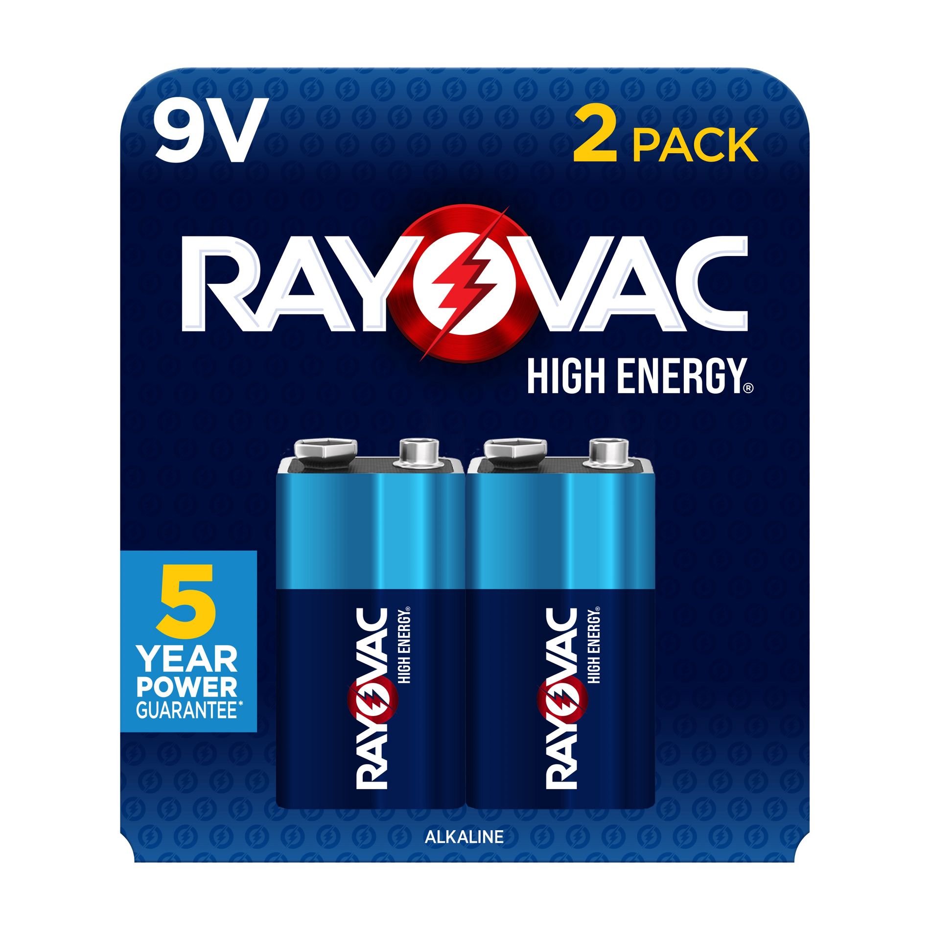 Rayovac High Energy 9V Batteries 2pk - Alkaline Battery: Household Power Source