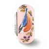 Black Bow Jewelry Fenton Pink Hand Painted Nuthatch Glass & Sterling Silver Bead Charm - 4 of 4