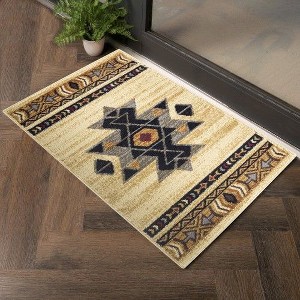 Kumasinova Southwest-Inspired Area Rug – Desert Energy & Cultural Charm for Living Room, Kid & Pet-Friendly, Made in Turkey, Stain-Resistant Door Mat - 1 of 4