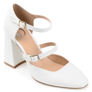 Journee Collection Womens Isadorah Mary Jane Mid Block Heel Square Toe Pumps - 1 of 4