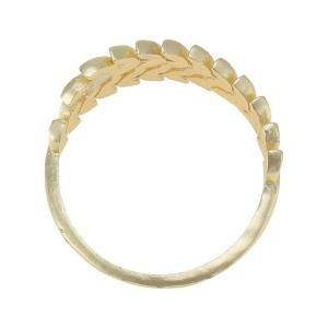 Unique Bargains Napkin Rings Willow Leaves Stainless Steel Gold Tone 1 Pc - 1 of 3