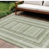 Artichoke Green And Gray Geometric Washable Indoor Outdoor Area Rug - 2 of 4