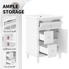 24-Inch Bathroom Vanity with Sink Bathroom Vanity Cabinet with One Flip Drawer and Two Drawers Adjustable Shelf Solid Wood and MDF White - 4 of 4