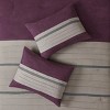 Gulches 7 PC Pieced Faux Suede Comforter Set Purple Queen - 4 of 4