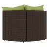vidaXL Patio Corner Sofas with Cushions 2 pcs Brown Poly Rattan - 3 of 4
