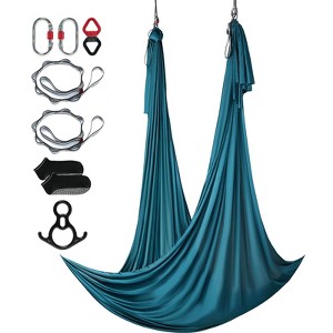 VEVOR Aerial Silk & Yoga Swing, 11 Yards, Aerial Yoga Hammock Kit with 100gsm Nylon Fabric, Full Rigging Hardware & Easy Set-up Guide - 1 of 4