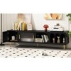 NicBex TV Stand for 70 Inch TV with Transparent Acrylic Door,TV Entertanment Center with 3 Shelves and Cabinets,TV Console Table for Living Room,Black - 2 of 4