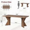 Garvee 71" Dining Table for 6, Long Walnut Wooden Kitchen Table with Heavy Duty Legs for Dining Room & Living Room - 2 of 4