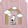Women's - Peanuts - Snoopy Looking Up Rainbow Graphic Racerback Tank - 2 of 4