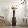 Uniquewise Modern Decorative Brown Textured Design Floor Flower Vase, for Living Room, Entryway or Dining Room, 31 inch - 2 of 4