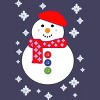 Women's Design By Humans Christmas Snowman By ScarDesign Racerback Tank Top - 2 of 3