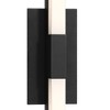 John Timberland Murphy 24" High Modern Outdoor Wall Light Fixture Mount Porch House Exterior Outside Set of 2 LED Bulb Weatherproof Sand Black Metal - 3 of 4