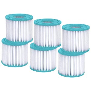 Hurricane 6 Pack HF4313-02 Advanced Pool Filter Cartridge for PBW4PAIR, Unicel C-4313, Filbur FC-3753, Sand N Sun Size D, Simple Set Type 1 - 1 of 4
