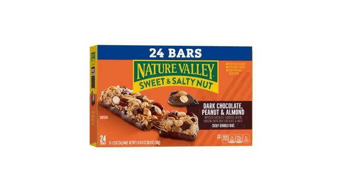 Nature Valley Sweet and Salty Dark Chocolate Peanut and Almond - 24ct, 2 of 9, play video