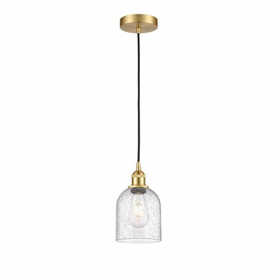 Bella - 1 Light Cord Hung Mini Pendant In Industrial Style-9.5 Inches Tall and 5.5 Inches Wide