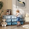 FONTOI 3 Tier Kids Storage Unit with 9 Bins for Boys Girls Toddlers, Toy Organizer for Kids Bedroom Nursery Kindergarten, Blue, 14.5"*22.3"*44.5" - 2 of 4