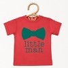 The Juniper Shop Little Man Bow Tie Toddler Short Sleeve Tee - 3T - Heather Red - 2 of 4