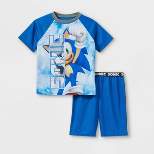 Boys' Sonic the Hedgehog 2pc Mesh Pajama Set - Blue