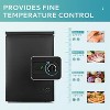 Simzlife Chest Freezer with Removable Basket,Mini Freezer Countertop, Black - 3 of 4