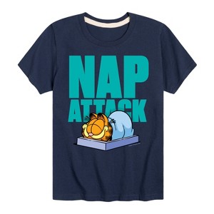 Boys' - Garfield - Nap Attack Short Sleeve Graphic T-Shirt - 1 of 4
