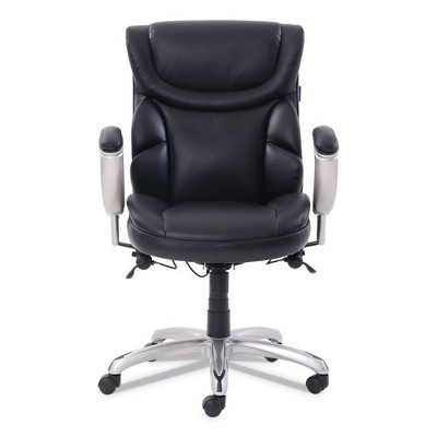 Adjustable Premium Black Leather Swivel Task Chair