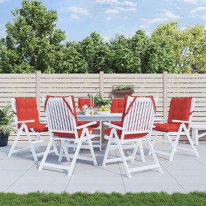 vidaXL Lowback Chair Cushions 6 pcs Red Oxford Fabric - 1 of 4