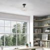 Livex Lighting Everett 1 - Light Semi-Flush Mount in  Shiny Black/Chrome - 3 of 4