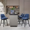 Swivel Bar Stools Set of 2, 30" Height Upholstered Barstools Comfortable Seat, Counter Height Bar Stools with Back for Kitchen, Home Bar, Dining Room - 4 of 4