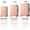 Luggage Sets, 3pcs ABS Hardside Light Suitcase, Expandable Suitcase w/Spinner Wheels Collision-Protection Angle TSA Lock Carry On 20"+24''+28" pink - 2 of 4
