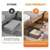 Under Bed Storage Containers with Wheels 2 Pack Stackable,with Lids Foldable Rolling Organizer 43.5L Folding Storage Box for Clothes Shoes Blankets - 3 of 4