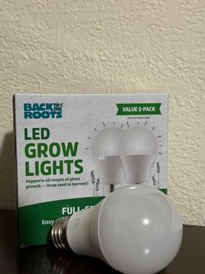Back to the Roots 2pk 10w LED Grow Light Bulb White : Target