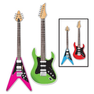 Beistle Guitar Cutouts; 3' 6/Pack 54529