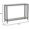 2 Tier Narrow Sofa Table, Small Entryway Table with Engineered Wood Shelf and Metal Frame Long Skinny Behind Couch Behind Couch Table - 2 of 4