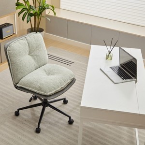 CAVINAS Adjustable Height Office Chair with Wheels,Swivel Desk Chair for Small Space,Dressing Room,Living Room - 1 of 4