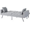 DOMETOUR 74 Inch Futon Sofa Bed Upholstered Sleeper, Adjustable Back Convertible Sofa Bed for Living Room Bedroom Furniture - 3 of 4