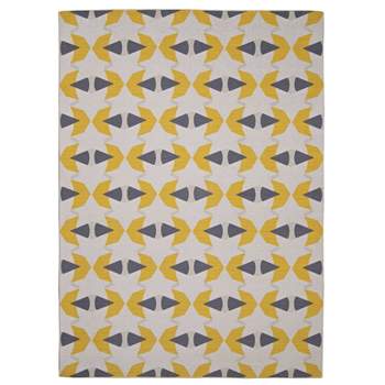 Havers Washable Outdoor Rug Ivory/Yellow - Linon