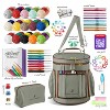 Hearth & Harbor Crochet Kit for Beginners Adults and Kids, Amigurumi and Crocheting Kit with Soft Yarn and Sage Green Crochet Bag - 2 of 4