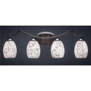 Toltec Lighting Zilo 4 - Light Vanity in  Dark Granite with 5" Black Fusion Shade - 1 of 1