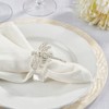 Saro Lifestyle Bejeweled Dragonfly Napkin Ring (Set of 4), Silver - 4 of 4
