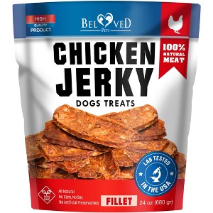Beloved Pets All Natural Chicken Jerky Dog Treats Chews Grain Free High Protein Human Grade 1.5 LB - 1 Pack - 1 of 4