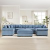 Aukfa Oversized Cloud Modular Corduroy Sofa Sectional with Ottoman - Reversible Deep Seat Couch for Living Room - 2 of 4